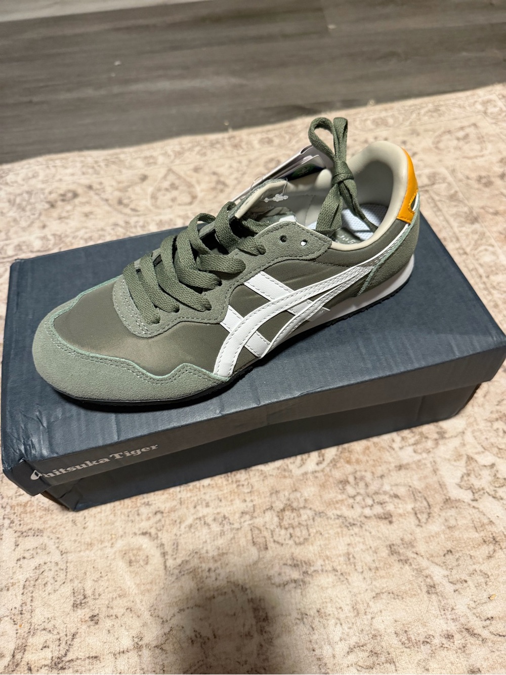 Onitsuka Tiger by Asics Serrano Sneakers - Olive/White with Yellow Heel